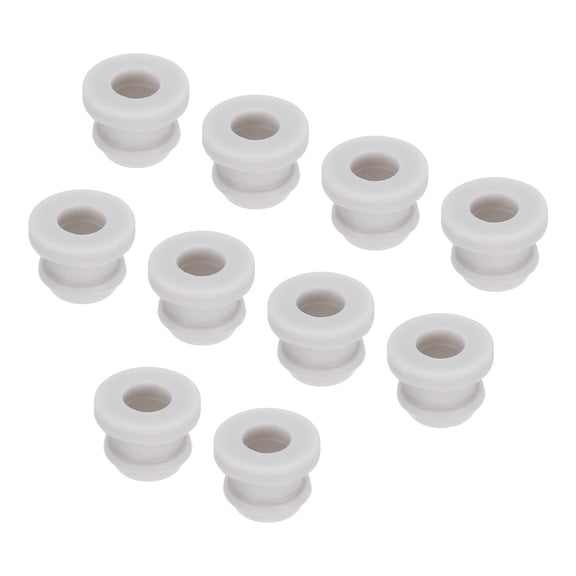 Uxcell 20Pcs Snap Rubber Grommet Plug Mount Dia 8mm ID 5.5mm Seal Anti-Scratch for Electrical Box Cable Pipe, Grey