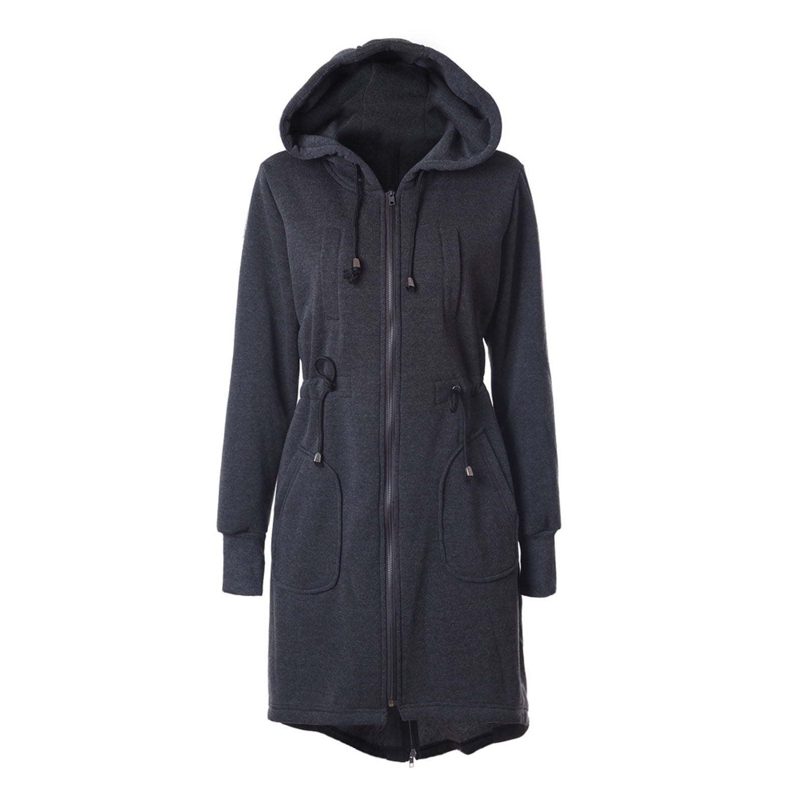 long sleeve hooded sashes zipper