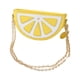 thumbnail image 1 of BRIGHTFUFU Bolso bandolera para mujer con cadena dorada y diseño de frutas, ideal como bolso de hombro o bolso de limones., 1 of 7