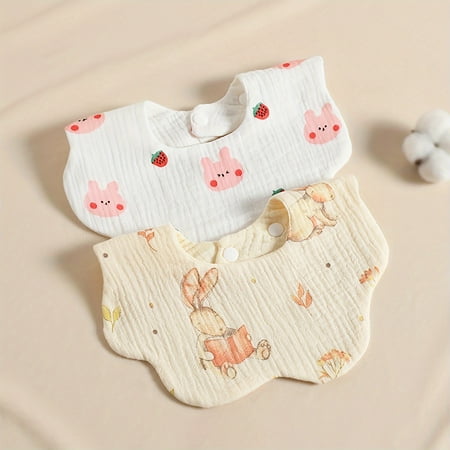 

KRUEM Super Absorbent Cotton Gauze Waterproof Bibs - Perfect for Feeding Multipurpose Use - A Stylish & Practical Gift for Christmas Halloween Thanksgiving New Years Valentines Da