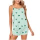 thumbnail image 2 of Puntoco Conjuntos de pijama cómodos para mujer Camisola de mujer Pantalones cortos de manga corta Conjunto de pijama para el hogar transpirable y cómodo, 2 of 4
