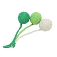 thumbnail image 3 of Cat  Yarn Balls, Cat Rattle Yarn Ball Lanyard Design Bite Resistant Comfortable Sisal Touch  For Kittens For Cat Climbing Frame Blue, Yellow, Orange,Green, Cyan, White, 3 of 8