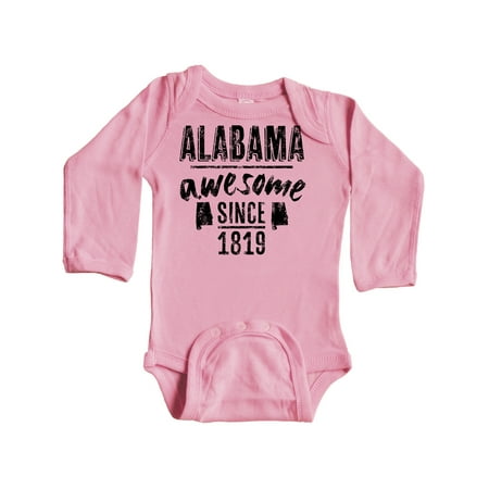 

Inktastic Alabama Awesome Since 1819 Gift Baby Boy or Baby Girl Long Sleeve Bodysuit