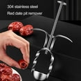 thumbnail image 3 of Sunjoy Tech Cherry Pitter Portable Stainless Steel Effortless Olive Pit Remover Fruit Red Dates Corer Kitchen Tool, 3 of 7