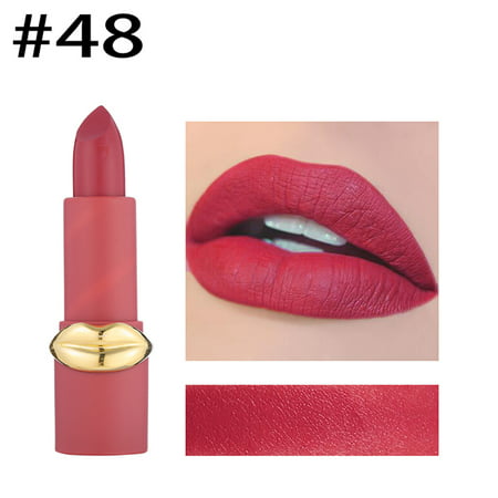 MISS ROSE Women Matte Lip Shape Lipstick Moisturizer Smooth Lipstick Long Lasting Charming Lip Makeup Beauty