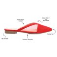 thumbnail image 6 of Journee Womens Reeo Slip On Pointed Toe Mules Flats, 6 of 10