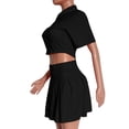 thumbnail image 5 of Womens Vacation Outfits Outfits for Women Clothing Set Female V-Neck Sleeveless Tops Pants Sets Cargo Pant Style S_200 Women's Tracksuits Black XL, 5 of 5