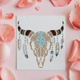 thumbnail image 5 of Cow Skull Stencils Template Plastic Feathered Bull Head Drawing Painting Stencils Animal Skull Pattern Stencils for Painting on Wood Floor Wall and Tile, 5 of 9