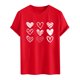 thumbnail image 4 of Tops para hombre, blusas y camisas de cuello redondo y manga corta para hombre. Camiseta/camisa informal de cuello redondo y manga corta con estampado de corazones para hombre. Tops de poliéster para, 4 of 5