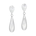 thumbnail image 1 of Sleek and Slender Teardrops White MOP Sterling Silver Post Drop Earrings, 1 of 5