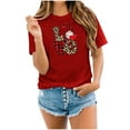 thumbnail image 1 of Birdeem T-Shirt à Col Rond Imprimé à Manches Courtes pour Femmes, Mode Saint-Valentin, Chemise Décontractée Ample, Hauts, 1 of 1