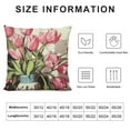 thumbnail image 5 of COMIO  Tulip Flower Decorative Throw Pillow Covers , Home Sweet Floral Wreath Retro Porch Home Decor, Blessed Bloom Farmhouse Outdoor Sofa Couch Cushion Case, 5 of 5