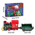 thumbnail image 2 of Juego de tren de Navidad con vapor, sonido, luces | Locomotora eléctrica roja en miniatura | Decoración festiva, pistas incluidas, juguete a pilas | 35x23x6cm | Regalo navideño, 2 of 6