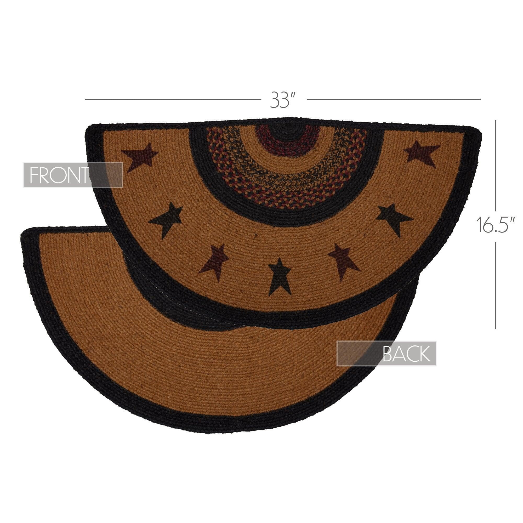 VHC Brands Heritage Farms Star Jute Oval Rug 20x30 Country Braided Flooring, Tan