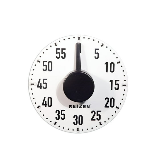 Extra Large Tactile Magnetic Kitchen Timer- White with Black Dial