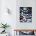 thumbnail image 3 of ONETECH  Christmas Santa Claus And Snowman Wall Art Canvas Bedroom Painting Home Decor Pictures Artworks Posters Framed,, 3 of 4