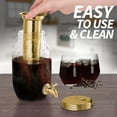 thumbnail image 2 of Zulay Kitchen 1.5 Liter Iced Cold Brew Coffee Maker Glass Carafe & Stainless Steel Mesh Filter, Gold, 2 of 8