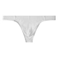 thumbnail image 2 of oelaio Mens Briefs Soft Breathable Bikinis G-String Underwear T-Back Underpanties Low Rise Comfort Sport Underwear White M, 2 of 4