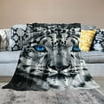 thumbnail image 2 of Orinice Snow Leopard Sherpa Blanket Animal Print Throw Blanket Super Soft Fuzzy Blanket Thick Warm Fleece Blankets for Couch Bed 60x80in, 2 of 6