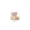 thumbnail image 2 of BLISSFUL STEP Women's Clear Strap Stiletto Heels Sandals Pink 7, 2 of 7