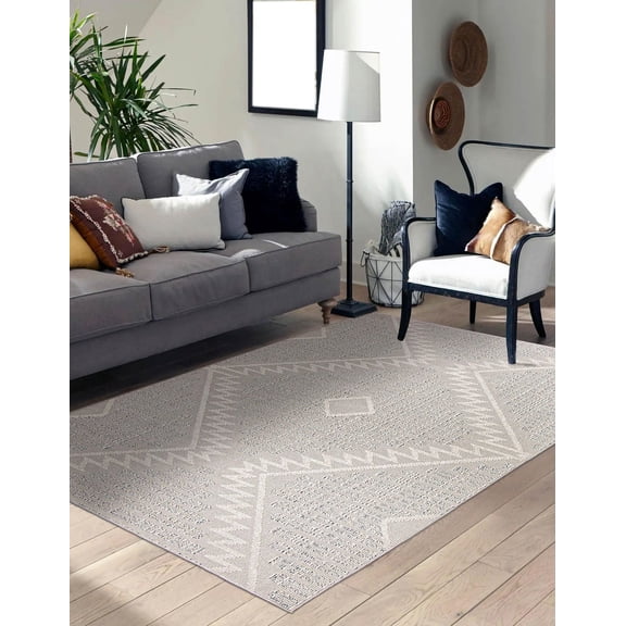 Tapis ECARPET Style Jute pour Chambre à Coucher, Salon, Salle à Manger Collection Carmen