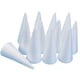 thumbnail image 3 of 12 conos de espuma para manualidades, decoraciones y accesorios blancos para bodas. Altura 11 cm, 3 of 6