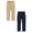 Navy 1PCS & Khaki 1PCS, variant on 2 Pack Boys' Stretch School Jogger Pants Pull-On Twill Uniform Pants Stretch Chino Fabric with Elastic Waist for Kids,155/xxxl,Navy 1PCS & Khaki 1PCS