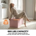 thumbnail image 4 of Alvantor Foldable Storage Ottoman Bench, 42 Gallon Large Capacity, 660lbs Weight Capacity, 1" Thick Foam Seat, 4 of 7