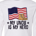 thumbnail image 4 of Inktastic My Uncle is my Hero Military Nephew Long Sleeve Youth T-Shirt, 4 of 5