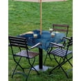 thumbnail image 4 of Fsddascl Navy Blue Marble Outdoor Tablecloth - 60x60 Inch Square Dining Table Cover, Modern Ink Painting Abstract Art Waterproof Outdoor Table Cloth with Umbrella Hole & Zipper for Picnic/Patio, 4 of 7