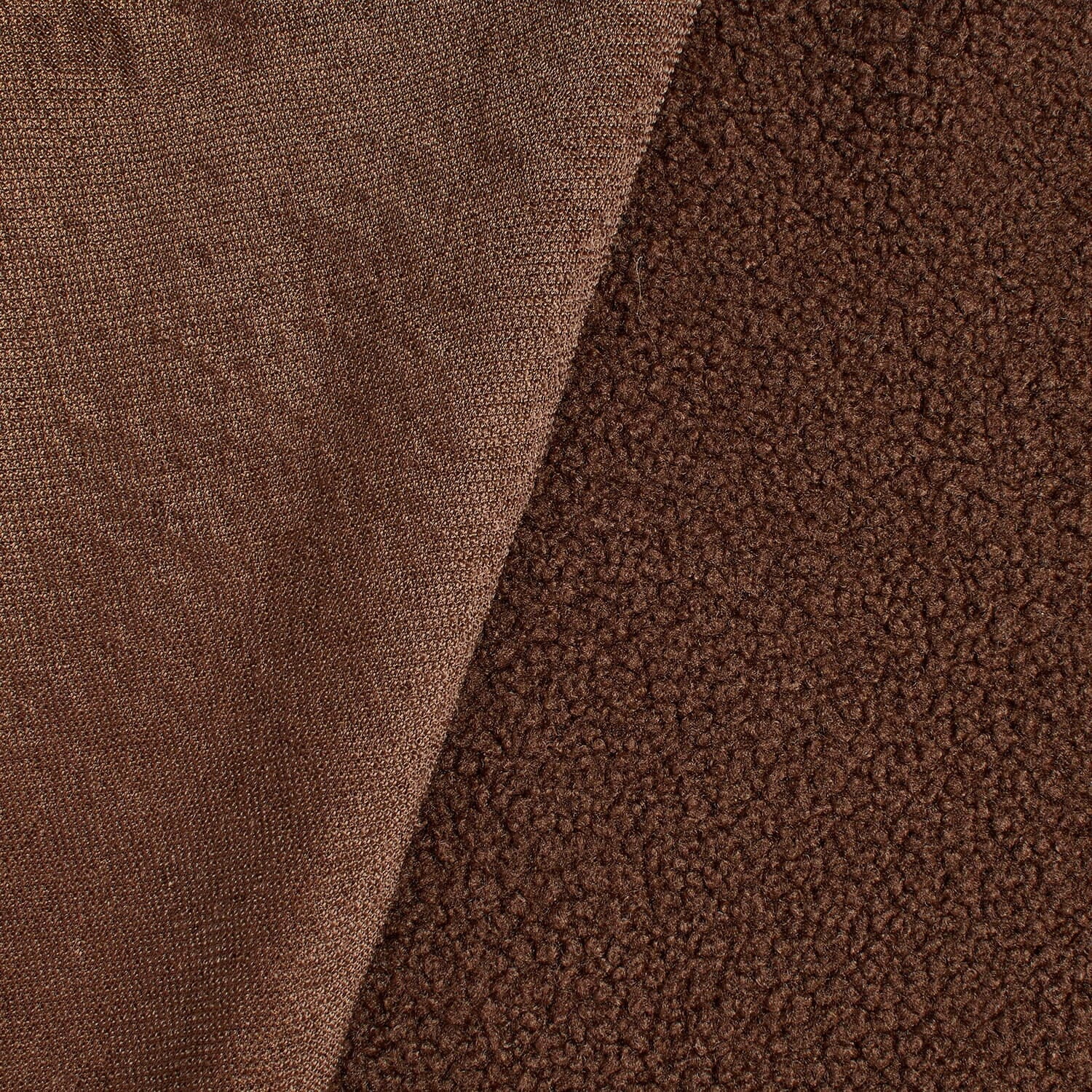 Sherpa Faux Fur Fleece 68/69 Inch Insulating Abrasion Resistant 280 GSM Fabric By The Yard - For Apparel, Accessories, & Décor - Brown (1 Yard)