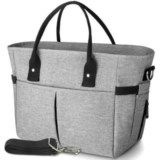 Healthy Packers Insulated Lunch Bag with Water Bottle Holder (Light Gray)