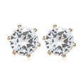 thumbnail image 4 of Gold Zircon Necklace Earrings Set Small Necklace Set Combination Sweet And Ladies Wedding Jewelry Set, 4 of 8