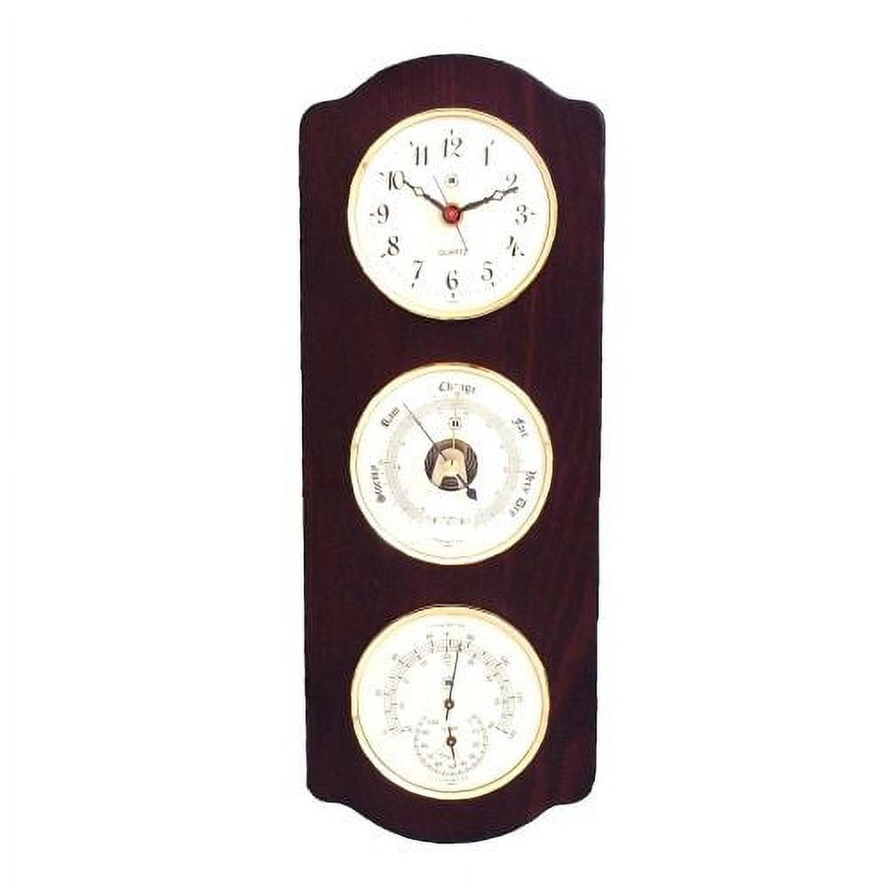 Bey-Berk Mannon Weather Station Wall Clock