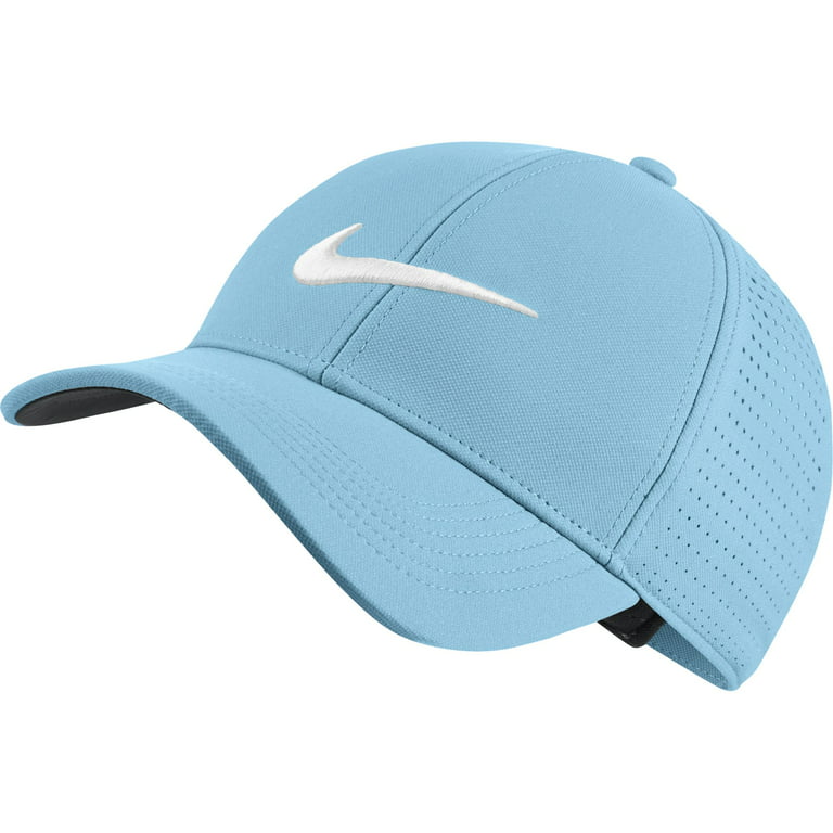 Elk jaar Sta op Vrijwel NEW Nike AeroBill Perforated Light Blue/White Adjustable Golf Hat/Cap -  Walmart.com
