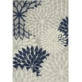 thumbnail image 3 of Nourison Aloha Indoor/Outdoor Tropical Floral Ivory/Navy 6' x 9' Area Rug, (6' x 9'), 3 of 10