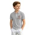 thumbnail image 3 of LPKRT Kids July 4Th USA Polo Shirt Independence Day Print Relaxed Fit Short Sleeve Summer Tops Kids Stylish Breathable Festival Tees Light Gray 5-6 Years, 3 of 6