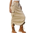 thumbnail image 2 of DailyTrove Women's Cargo Maxi Skirt - Casual Outdoor & Festival Wear, Functional for Hiking & Gatherings, 2 of 6