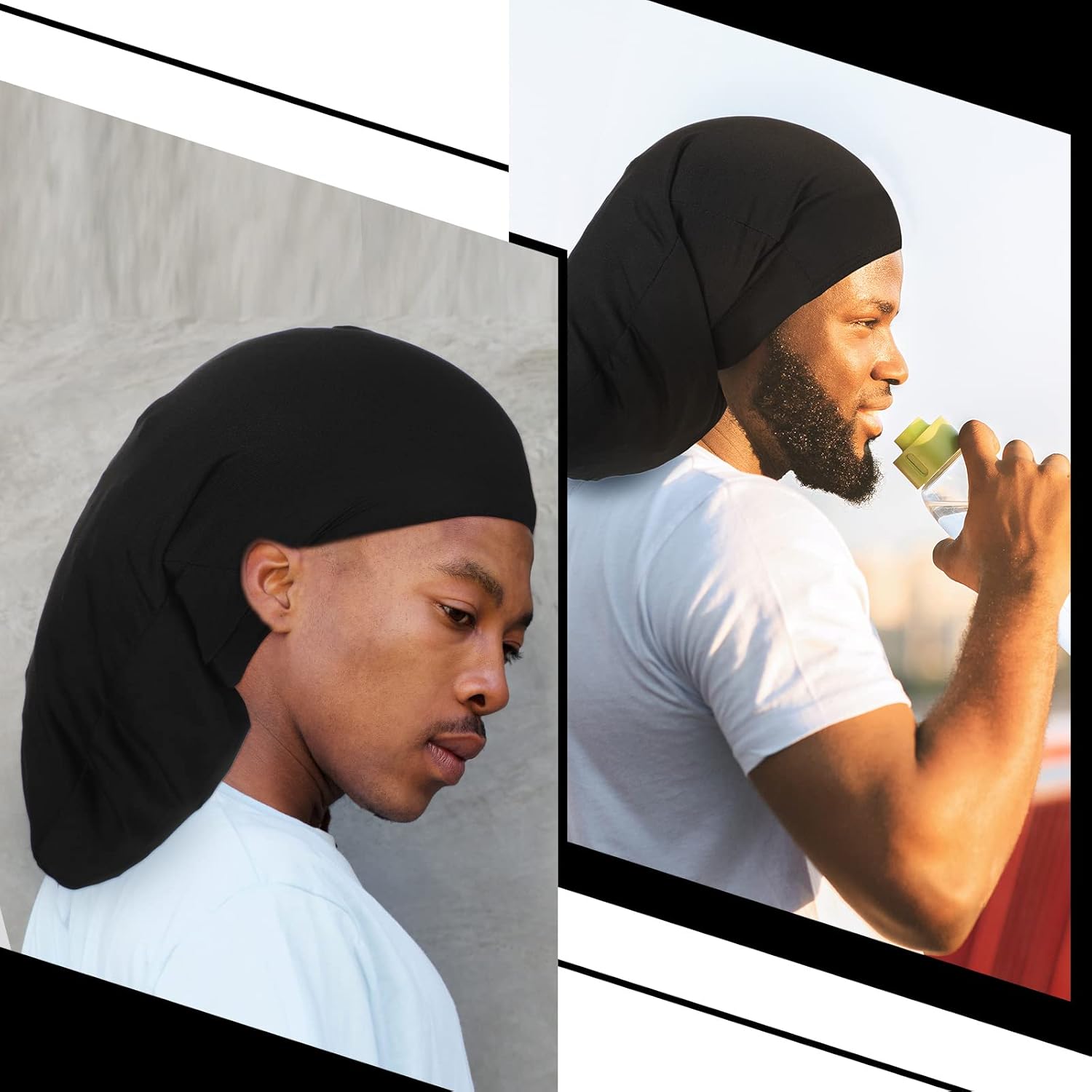 6 Pieces Dreadlock Cap Men Dread Caps Unisex Jumbo Long Hair Dreads Head Stocking Wrap Night Shower Sleeping Bonnet Accessories for Men Women Colorful