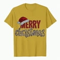 thumbnail image 5 of UngA Womens Christmas Shirt Crew Neck Shirts for Women Xmas Tree Shirt Merry and Bright Shirt Casual Graphic Tee Tops Christmas Tshirts Women Yellow,XXL, 5 of 6