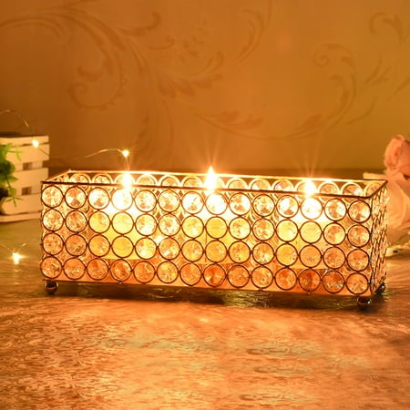 vincigant gold crystal rectangular tealight votive candle holder tray for valentines day table center decoration - How To Decorate Votive Candle Holders For Christmas vincigant gold crystal rectangular tealight votive candle holder tray for valentines day table center decoration - How To Decorate Votive Candle Holders For Christmas