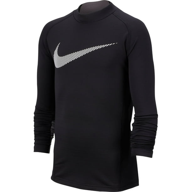 Nike Boys' Pro Warm Mock Neck Long Sleeve Shirt - Walmart.com - Walmart.com