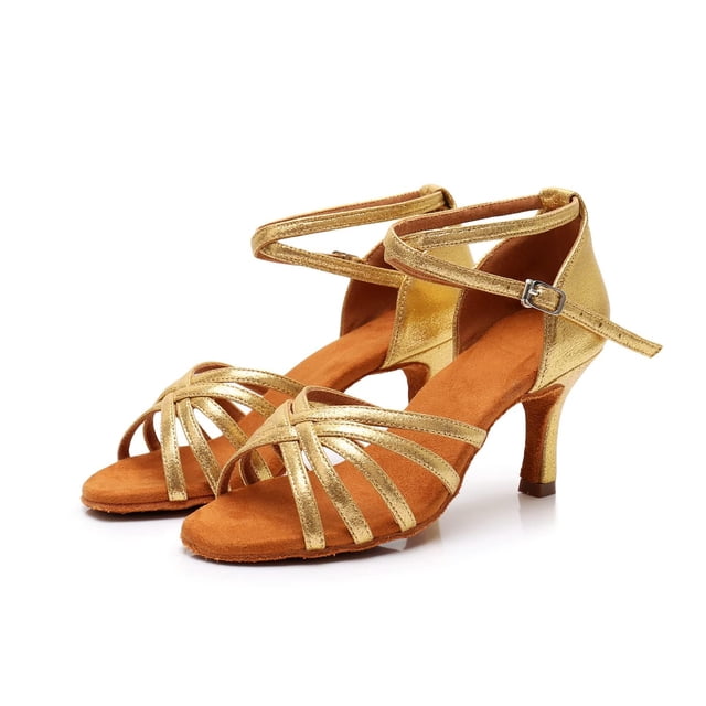 Zapatos de baile Rosefinch para mujer Latin Ballroom Salsa Gold