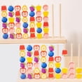 thumbnail image 4 of Color Matching Stacking Puzzle Game, Wooden Color Match Challenge Games Rainbow Fruits Beads Board Games, Interactive Tabletop Brain Teaser Travel Stacking Rings Game for Kids & Adults, 4 of 8