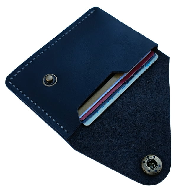 Genuine Leather Card Holder, Front Pocket Wallet, Men's Slim Purse Money Small Wallet,Minimalist Wallet black