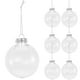 thumbnail image 2 of GOOHOCHY 6 bolas navideñas de plástico de 8 cm, esferas planas transparentes, rellenables, para colgar, para manualidades, decoración de bodas y árboles de Navidad., 2 of 8