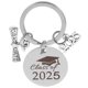 thumbnail image 1 of Llavero único de acero inoxidable de la clase 2025, joyería creativa de graduación, llavero con dije 2025, regalo de recuerdo para graduados para él y para ella, 1 of 8