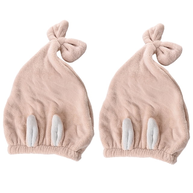 Gorro de pelo seco absorbente suave, envolturas de toalla para la cabeza para niñas y mujeres, bonito gorro de toalla para secar el cabello