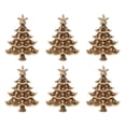 thumbnail image 1 of 6pcs Exquisite Christmas Tree Design Napkin Ring Creative Napkin Buckle Christmas Dinning Table Supplies (Golden), 1 of 7