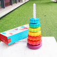 thumbnail image 4 of Juguete Infantil Para Bebés, Torre Giratoria De Arcoíris, Juguete Apilable Para Bebés, Juegos De Apilamiento De Torres De Arcoíris, Bloques Apilables Moyic FN006341-00, 4 of 6